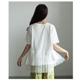 モードに華やぐ異素材ティアードプリーツカットソー レディース ファッション | Sawa a la mode | 詳細画像8