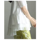 モードに華やぐ異素材ティアードプリーツカットソー レディース ファッション | Sawa a la mode | 詳細画像11