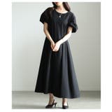 一枚で二通り楽しめるパフスリーブタックフレアワンピース レディース ファッション | Sawa a la mode | 詳細画像8 