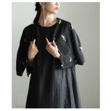 素朴な華やぎ纏う花柄刺繍ノーカラーシャツジャケット レディース ファッション | Sawa a la mode | 詳細画像12 