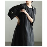素朴な華やぎ纏う花柄刺繍ノーカラーシャツジャケット レディース ファッション | Sawa a la mode | 詳細画像14 