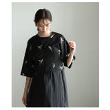 素朴な華やぎ纏う花柄刺繍ノーカラーシャツジャケット レディース ファッション | Sawa a la mode | 詳細画像18 