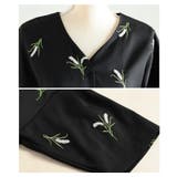 素朴な華やぎ纏う花柄刺繍ノーカラーシャツジャケット レディース ファッション | Sawa a la mode | 詳細画像23 