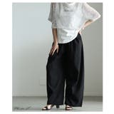 リネンライクな肌心地のバレルレッグワイドパンツ レディース ファッション | Sawa a la mode | 詳細画像2