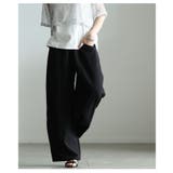 リネンライクな肌心地のバレルレッグワイドパンツ レディース ファッション | Sawa a la mode | 詳細画像9