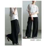 リネンライクな肌心地のバレルレッグワイドパンツ レディース ファッション | Sawa a la mode | 詳細画像10