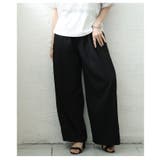 リネンライクな肌心地のバレルレッグワイドパンツ レディース ファッション | Sawa a la mode | 詳細画像14