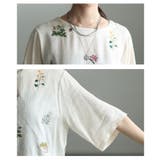 涼し気を纏うボタニカル刺繍リネン混ブラウス レディース ファッション | Sawa a la mode | 詳細画像5 