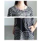 視線をクギ付けにするランダム水玉カットソーワンピース レディース ファッション | Sawa a la mode | 詳細画像5 