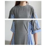 動くたび映える異素材ドッキングストライプワンピース レディース ワンピース | Sawa a la mode | 詳細画像5 