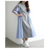動くたび映える異素材ドッキングストライプワンピース レディース ワンピース | Sawa a la mode | 詳細画像12 