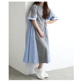 動くたび映える異素材ドッキングストライプワンピース レディース ワンピース | Sawa a la mode | 詳細画像18 