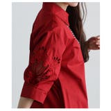 大人の肌見せ叶うレーススリーブコットンロングシャツ レディース ファッション | Sawa a la mode | 詳細画像18 