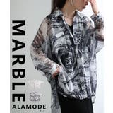 主役級の存在感放つマーブル柄シアードルマンシャツ レディース ファッション | Sawa a la mode | 詳細画像1 