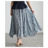 揺れ感まで美しいイレギュラーヘムペイズリースカート レディース ボトムス | Sawa a la mode | 詳細画像2 