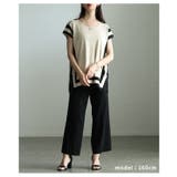 品よく決まる配色デザインサマーニットセットアップ レディース 上下セット | Sawa a la mode | 詳細画像7