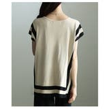 品よく決まる配色デザインサマーニットセットアップ レディース 上下セット | Sawa a la mode | 詳細画像9