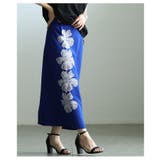 ドラマティックなアシンメトリー花柄刺繍ナロースカート レディース ファッション | Sawa a la mode | 詳細画像7 