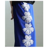 ドラマティックなアシンメトリー花柄刺繍ナロースカート レディース ファッション | Sawa a la mode | 詳細画像8 