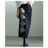 ドラマティックなアシンメトリー花柄刺繍ナロースカート レディース ファッション | Sawa a la mode | 詳細画像17 