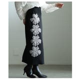 ドラマティックなアシンメトリー花柄刺繍ナロースカート レディース ファッション | Sawa a la mode | 詳細画像18 