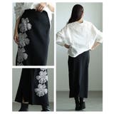 ドラマティックなアシンメトリー花柄刺繍ナロースカート レディース ファッション | Sawa a la mode | 詳細画像19 