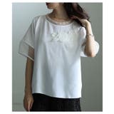 リズムを加えるアシンメトリー立体花柄異素材プルオーバー レディース ファッション | Sawa a la mode | 詳細画像20 