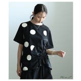 独特な立体感を生むドット柄異素材ギャザーカットソー レディース ファッション | Sawa a la mode | 詳細画像2 