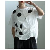独特な立体感を生むドット柄異素材ギャザーカットソー レディース ファッション | Sawa a la mode | 詳細画像18 