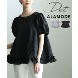 着るだけで華やぐフロッキードットフレアブラウス レディース トップス | Sawa a la mode | 詳細画像1 