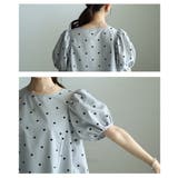 着るだけで華やぐフロッキードットフレアブラウス レディース トップス | Sawa a la mode | 詳細画像5 