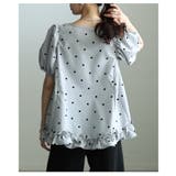 着るだけで華やぐフロッキードットフレアブラウス レディース トップス | Sawa a la mode | 詳細画像9 