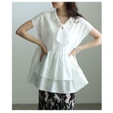 ドラマスティックな裾で着映えるタイ付きティアードチュニック レディース トップス | Sawa a la mode | 詳細画像16 