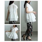 ドラマスティックな裾で着映えるタイ付きティアードチュニック レディース トップス | Sawa a la mode | 詳細画像17 