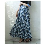 シンプル服が見違える接触冷感アート柄フレアスカート レディース ボトムス | Sawa a la mode | 詳細画像16 