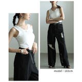着回し力の高いベロアパイピングスリムタンクトップ レディース ファッション | Sawa a la mode | 詳細画像9 