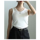 着回し力の高いベロアパイピングスリムタンクトップ レディース ファッション | Sawa a la mode | 詳細画像12 