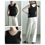 着回し力の高いベロアパイピングスリムタンクトップ レディース ファッション | Sawa a la mode | 詳細画像19 
