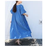 柔らかな雰囲気宿るバルーンスリーブインド綿ワンピース レディース ファッション | Sawa a la mode | 詳細画像14