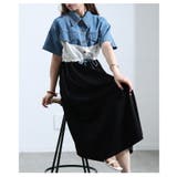 異素材使いで着映える配色デニムシャツワンピース レディース ワンピース | Sawa a la mode | 詳細画像12