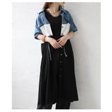 異素材使いで着映える配色デニムシャツワンピース レディース ワンピース | Sawa a la mode | 詳細画像18