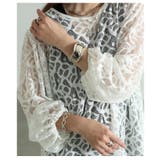 余韻を残す大人のバックリボン総レーストップス レディース ファッション | Sawa a la mode | 詳細画像8