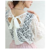 余韻を残す大人のバックリボン総レーストップス レディース ファッション | Sawa a la mode | 詳細画像22