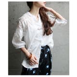 涼やかに上品見えする花刺繍コットンブラウス レディース トップス | Sawa a la mode | 詳細画像15
