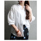 涼やかに上品見えする花刺繍コットンブラウス レディース トップス | Sawa a la mode | 詳細画像16