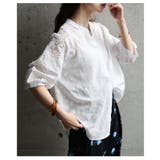 涼やかに上品見えする花刺繍コットンブラウス レディース トップス | Sawa a la mode | 詳細画像18