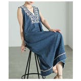 涼しく華やぐ刺繍入り裾フリンジインド綿ワンピース レディース ワンピース | Sawa a la mode | 詳細画像16