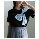 甘さを抑えたアシンメトリーリボンモチーフカットソー レディース ファッション | Sawa a la mode | 詳細画像12