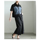 着回し上手なドット柄異素材シャツ&ナロースカート レディース ファッション | Sawa a la mode | 詳細画像2
