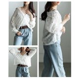 レイヤードが完成するレースシャツ＆キャミソールアンサンブル レディース ブラウス | Sawa a la mode | 詳細画像17 